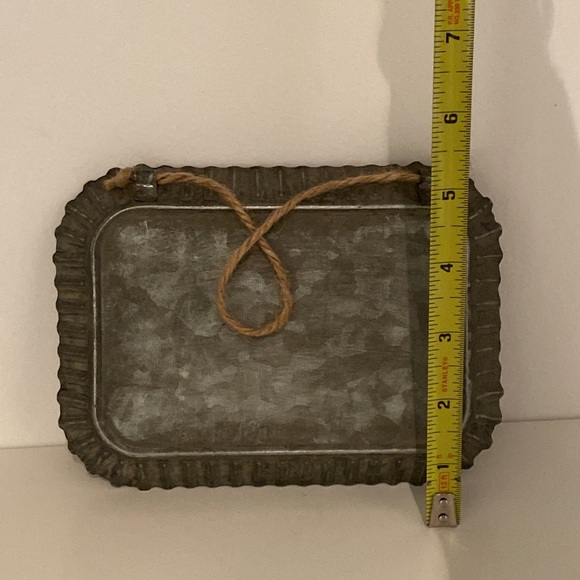 Rippled tin chalkboard metal farmhouse sign - Picture 3 of 4